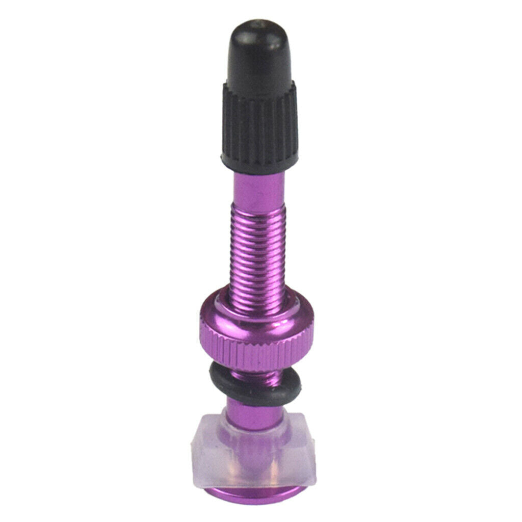 40mm Bike Tubeless Tires Presta Valves Removable Core Vacuum-Nozzle Purple