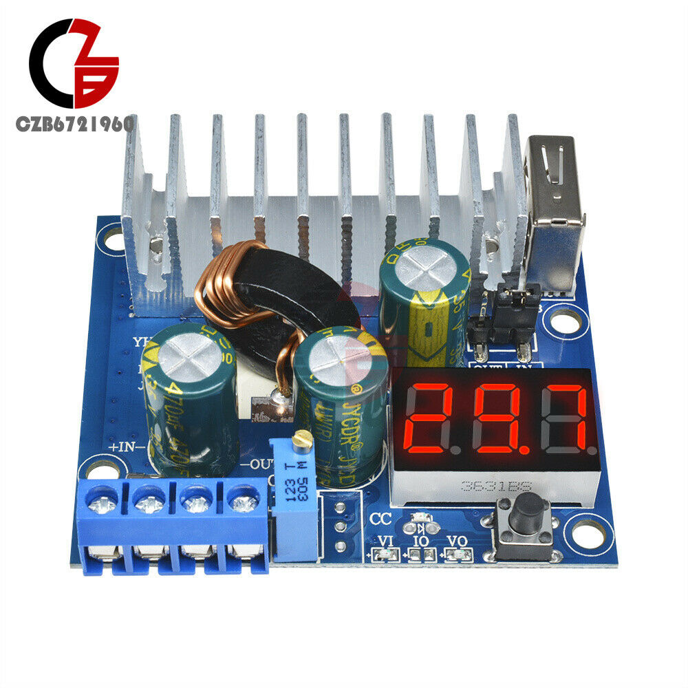 DC-DC Adjustable Converter Step up Module Power Supply USB Voltmeter 3~35V 6A
