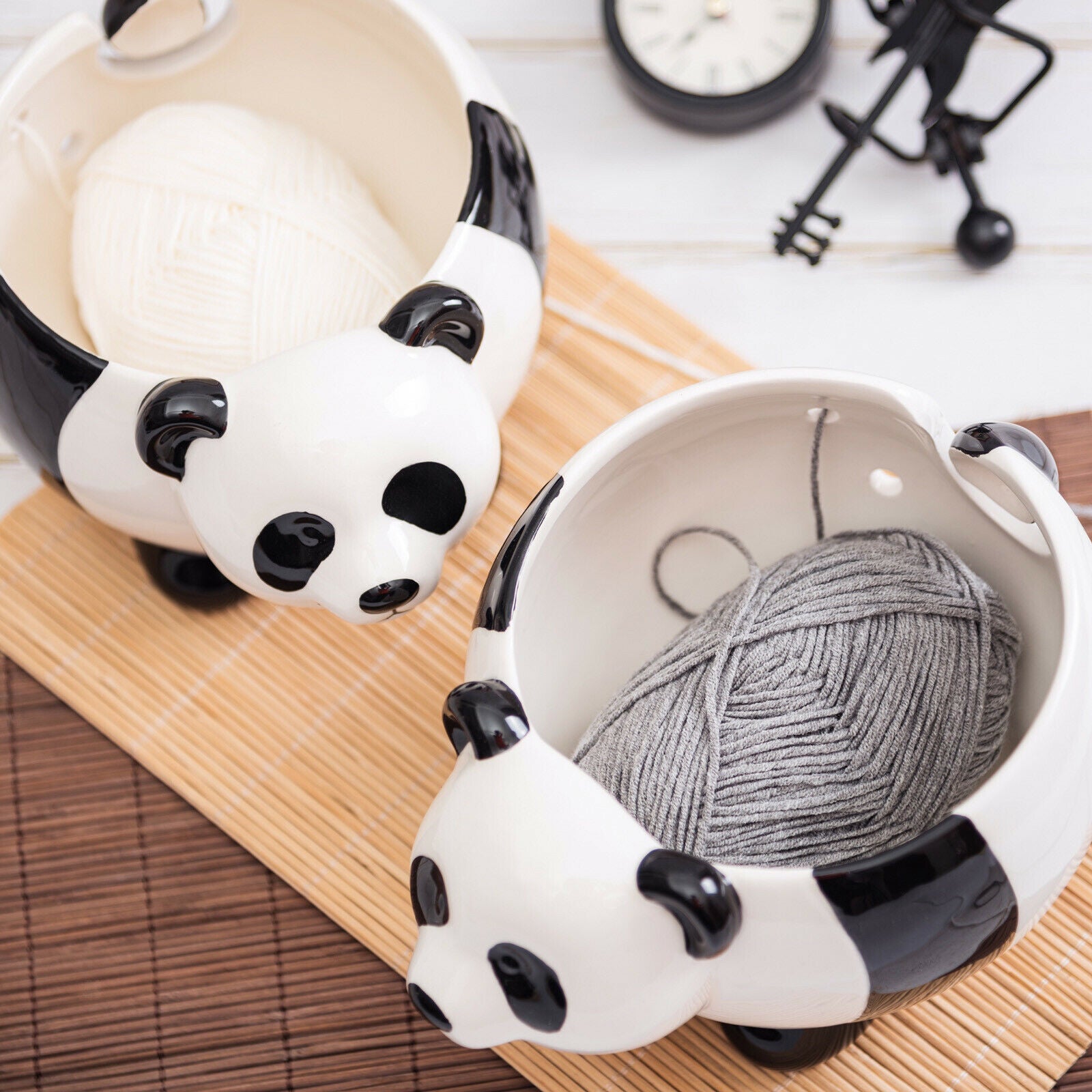 17cm Yarn Bowl Cute Organizer Crochet Knit Yarns Dispenser Collecting Box