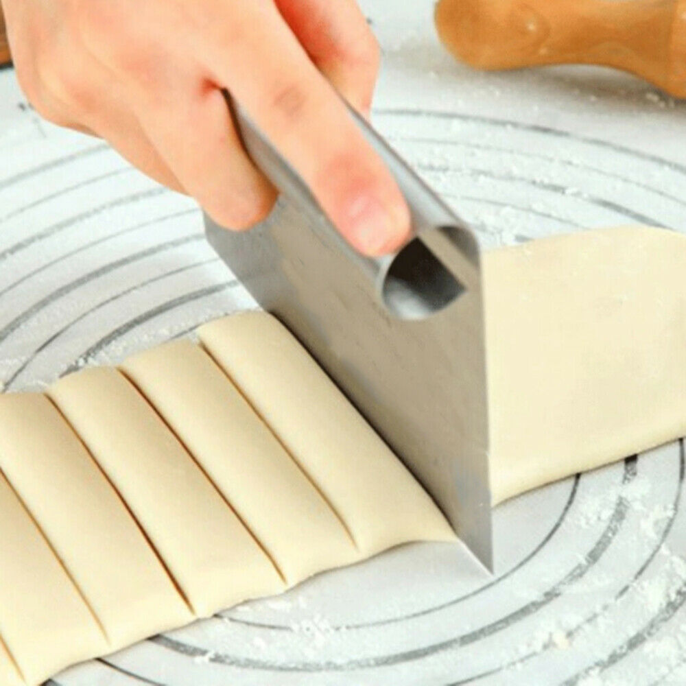 Stainless Steel Dough Cutters Pizza Cake Scraper Spatulas Pastry Baking Tools