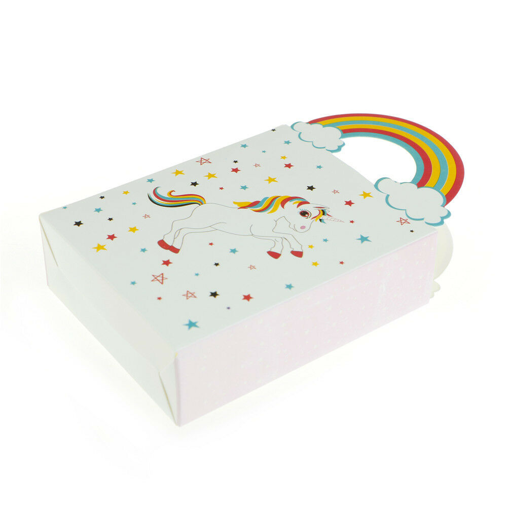 10pcs Rainbow Gift Box Party Candy Box Packages Kids Birthday Decor DD