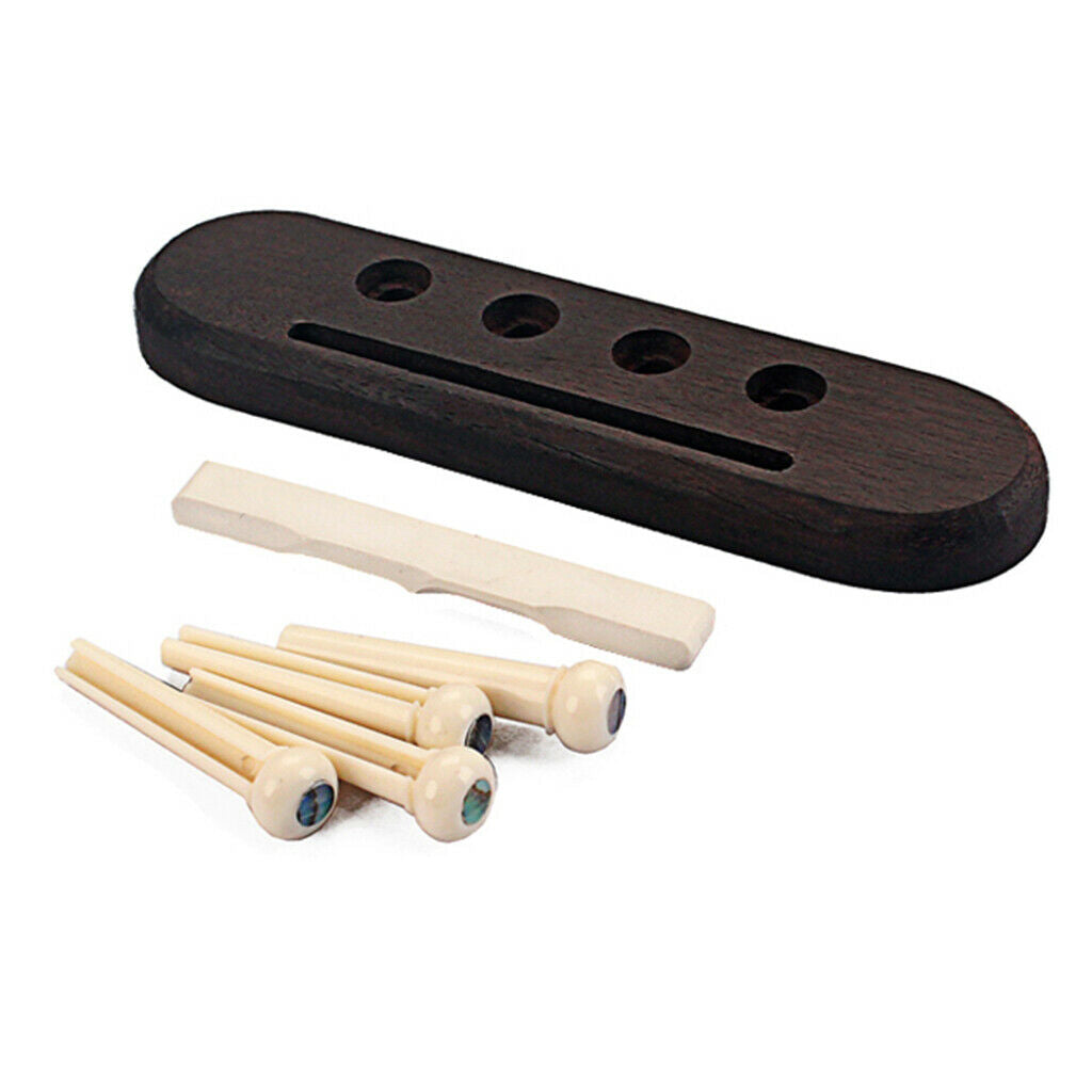 Guitar Ukulele Rosewood Bridge With The Pin Saddle Nut Set For That