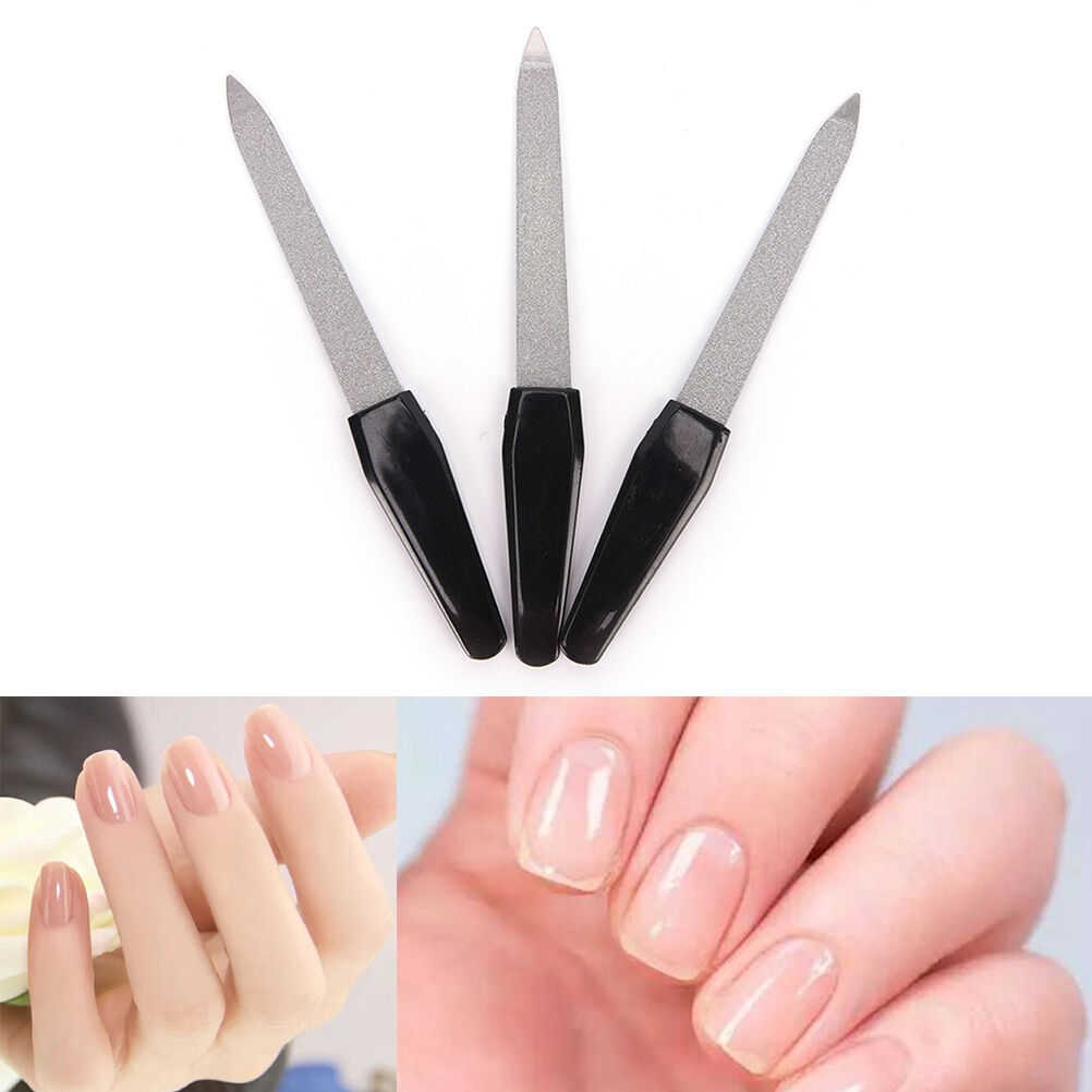 12.5cm Stainless Steel Metal Nail Art File Manicure Pedicure Tool Nail Files .DD