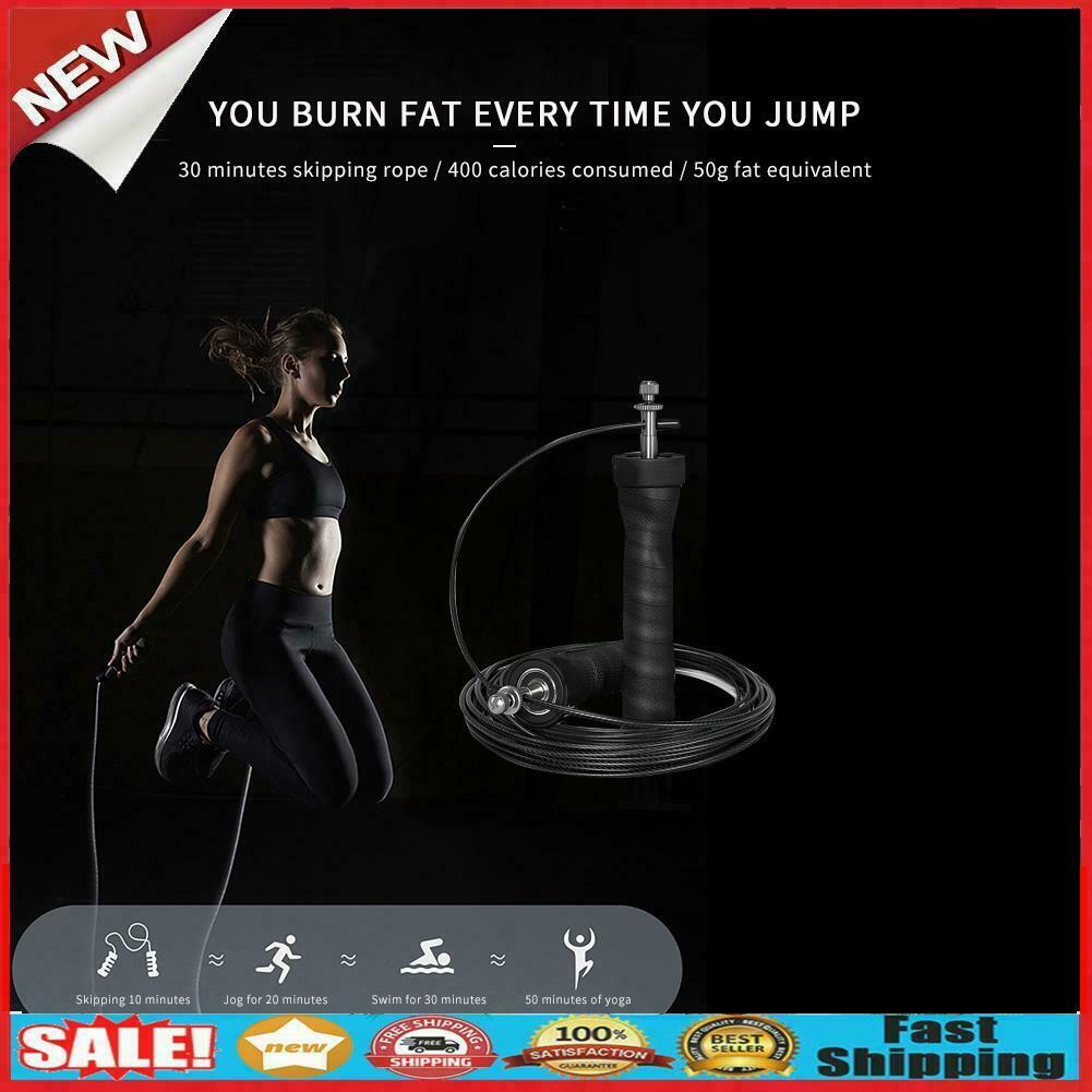 Workout Sport Skipping Rope Fitness Steel Weighted Rapid Speed Jumping Rope