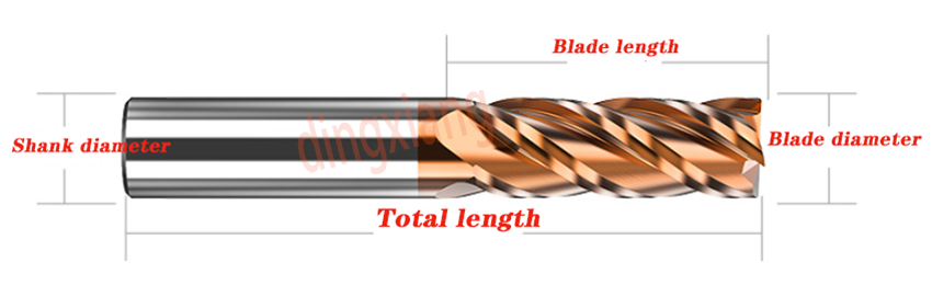 55° 4- Flute Tungsten Steel Milling Cutter CNC Machining End Mill 8*100*8*38 1PC