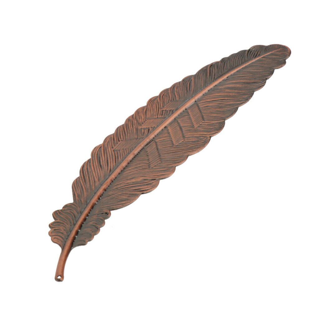 Metal Feather Creative Ultra-thin Bookmarks Stationery Office Supplies Copper