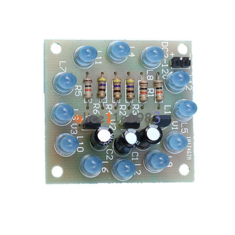 Circular Lamp Suite 12PCS LED Blue DIY Kit Perfect Electronic Production DIY