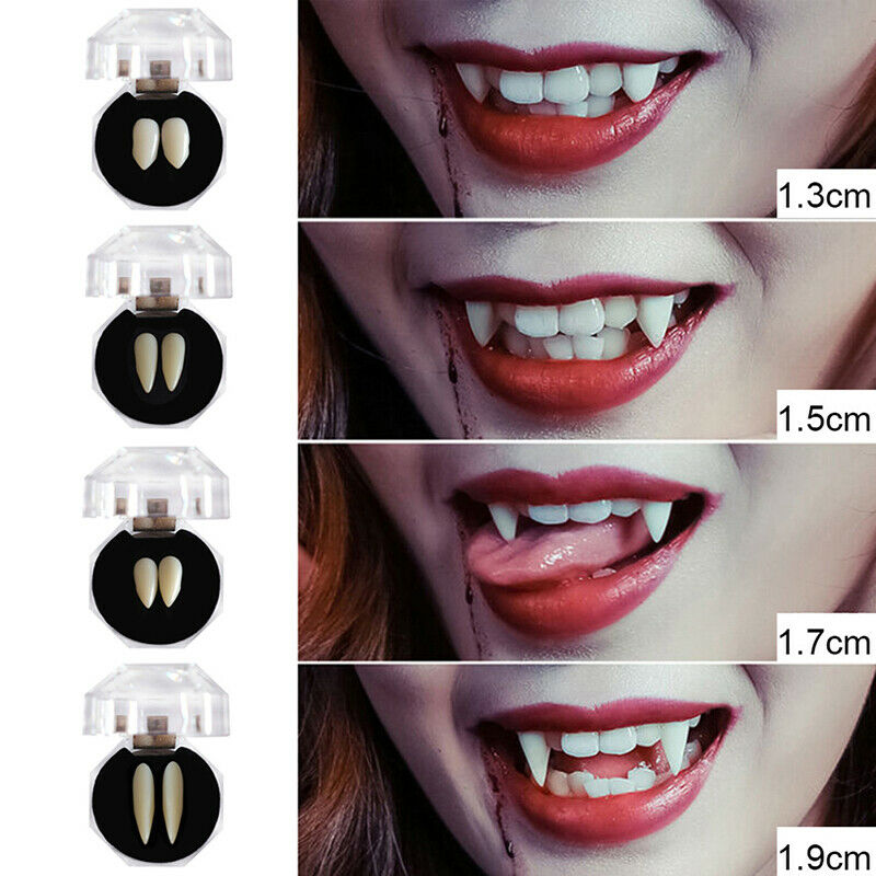 4 pair DIY Halloween Costume Props Masquerade Party Dentures Vampire Teeth Fa DF