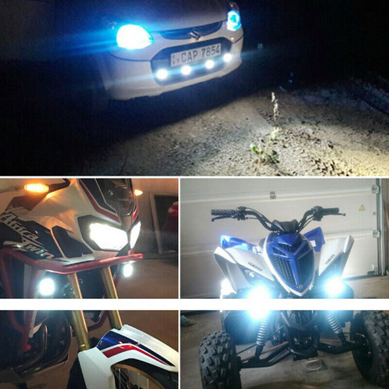1 Pair 6 LED Spotlight Spot Light Motorcycle Headlight Super Bright Fog LampSJCA