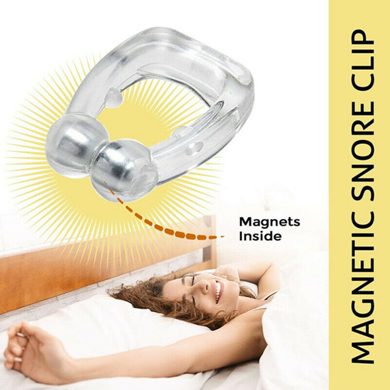 Anti Snoring Acusnore Snore Free Magnetic Nose Clip Case Apnea Sleep Aid .l8