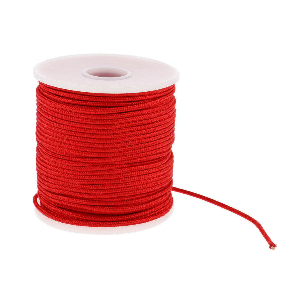 2X 2mm 50m Paracord Parachute Rope Cord Outdoor Camping Tent Accessories red