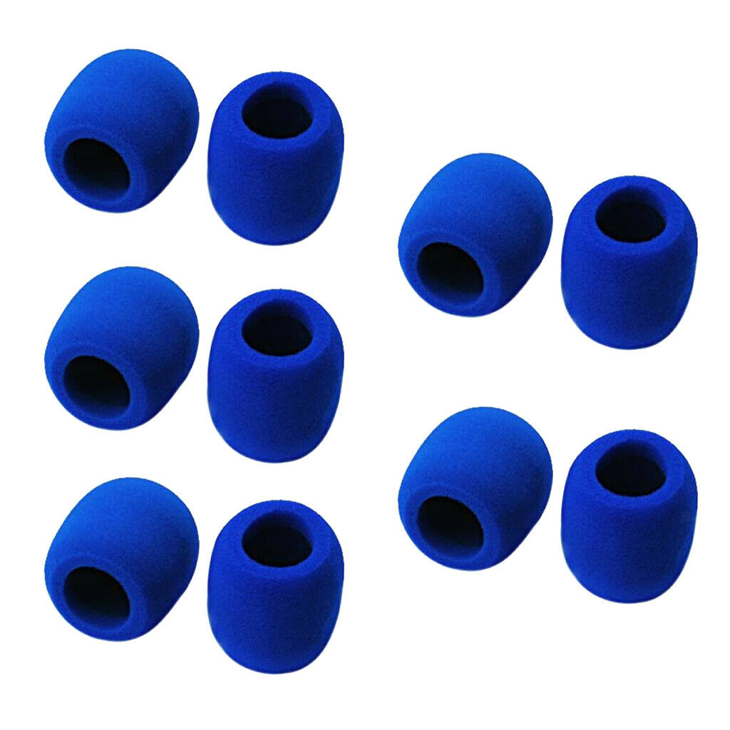 10 Pack Foam Microphone Cover Ball Type Windscreen in Blue