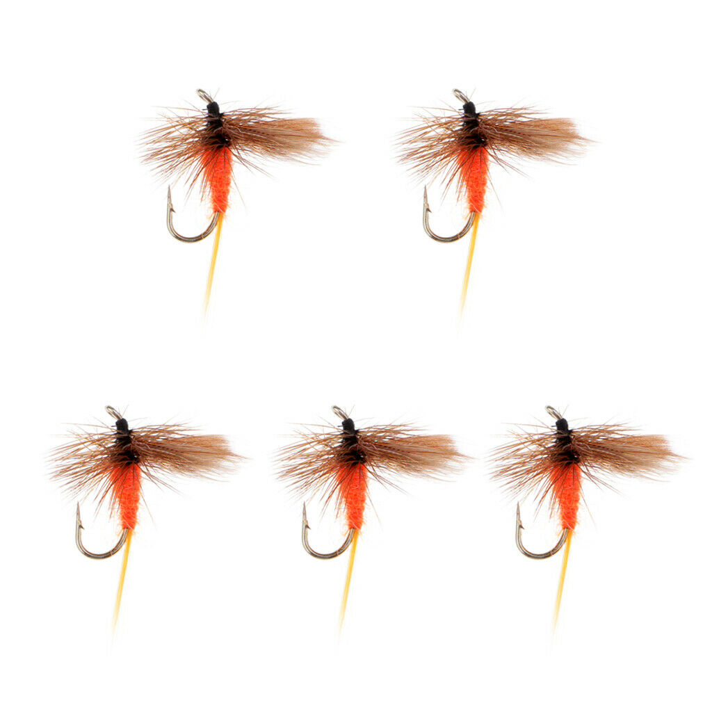 5pcs Fishing Flies Simulation Insect Flies Fly Fishing Lures Hook Baits Suitable