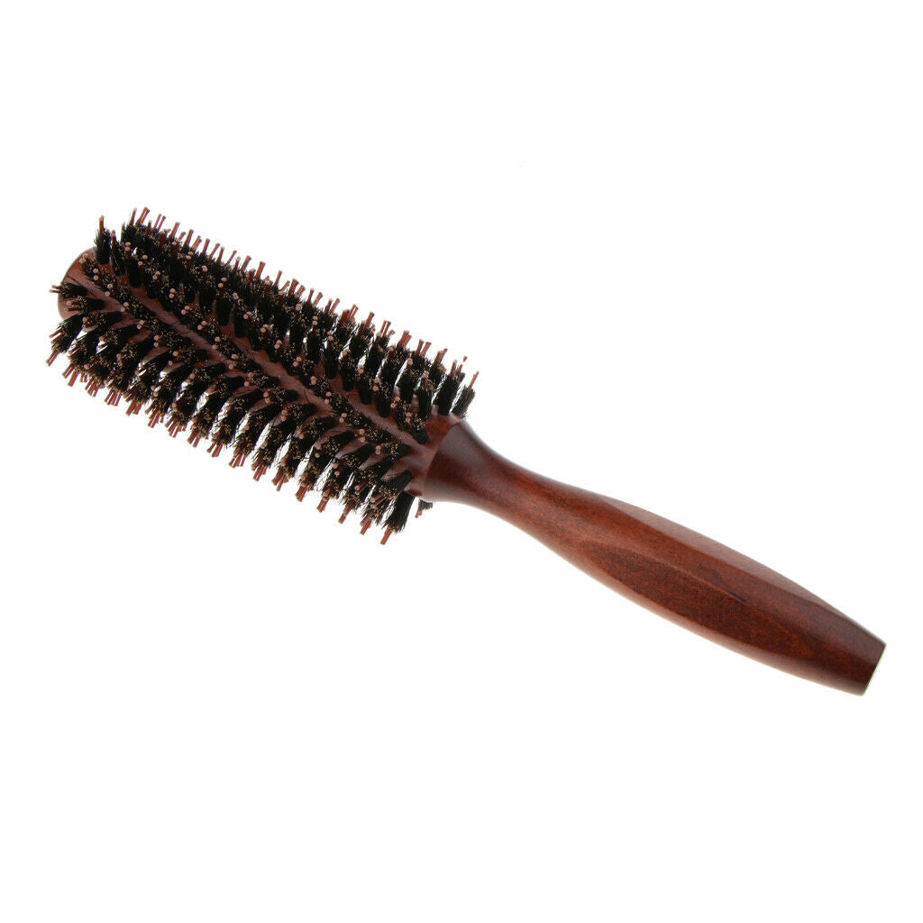 2pcs Light Round Hair Brush Boar Bristle Nylon Anti Hair Loss Salon Home Styling