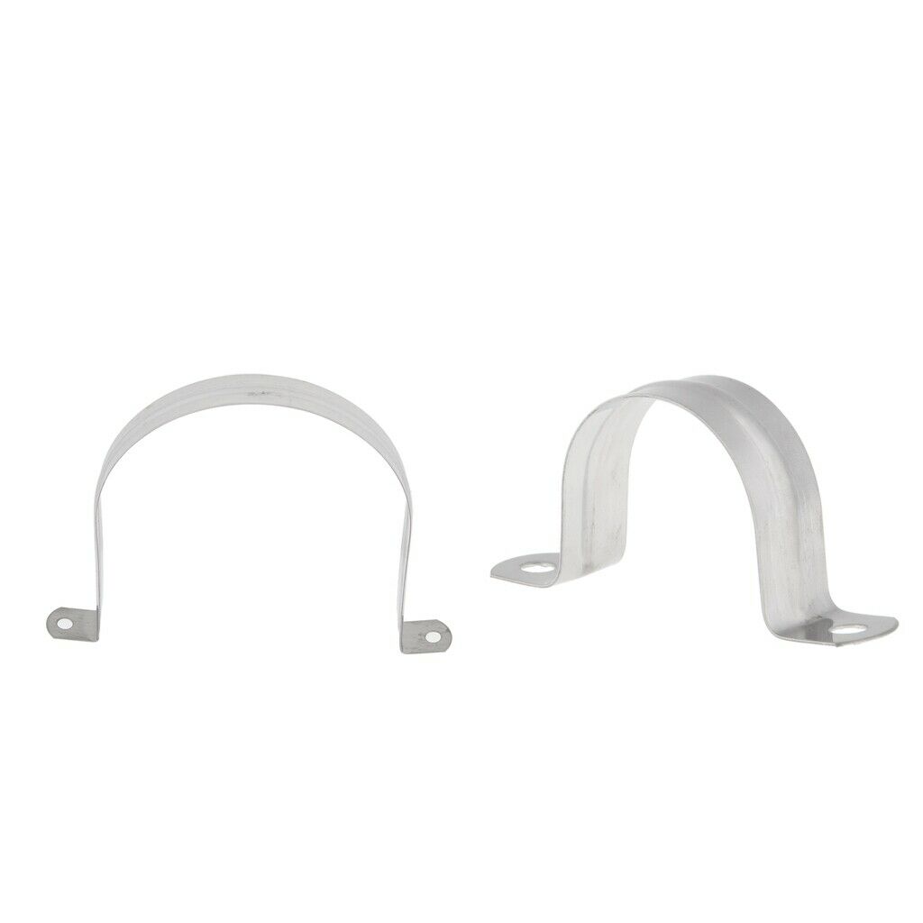 2X Stainless Steel 40/120mm Hose Saddle Clamp Riding Clip For Bike / Sailing