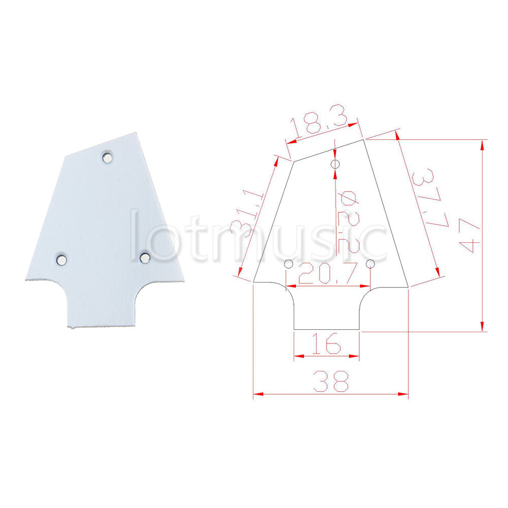 White 3 Ply Guitar Truss Rod Cover For Ibanez RG Guitar Replacement