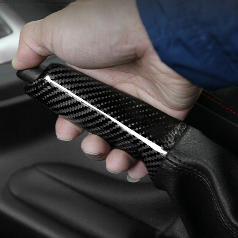 For BMW E46 E90 E92 E60 E39 F30 F34 F10 Carbon Fiber Car Handbrake Grips Cover