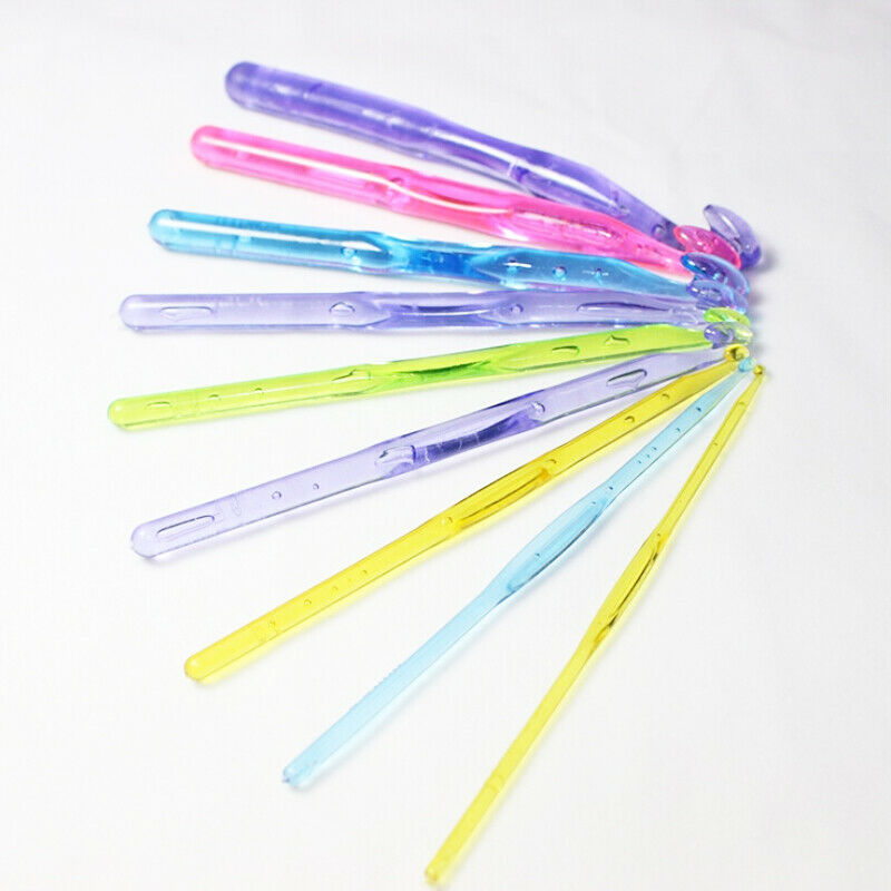 9Pcs/Set Crochet Hooks Needles Hook 3mm to 12mm Acrylic Needle Knitting C.l8