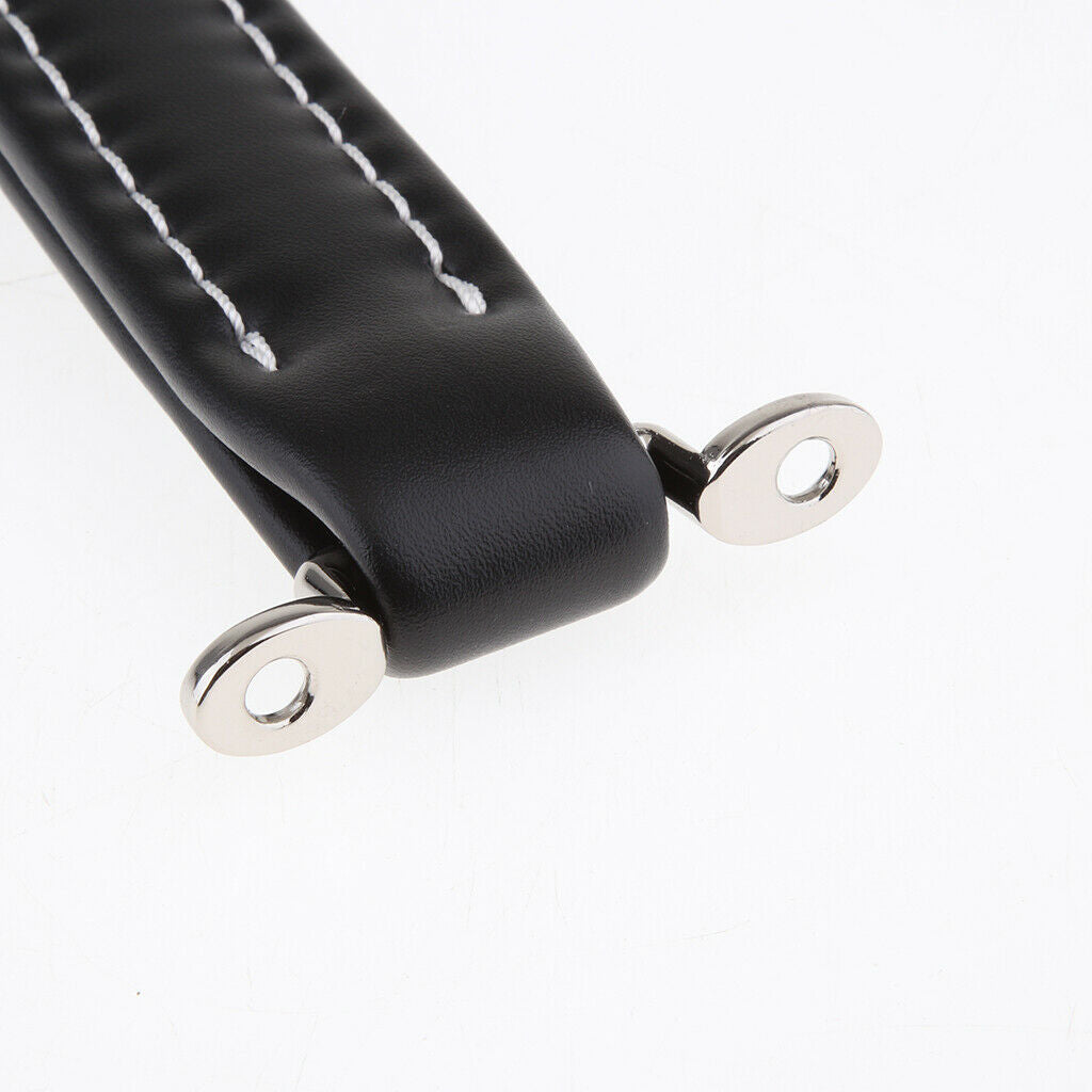 Amplifier Bass guitar grip strap Stitched leather Robust replacement # 4