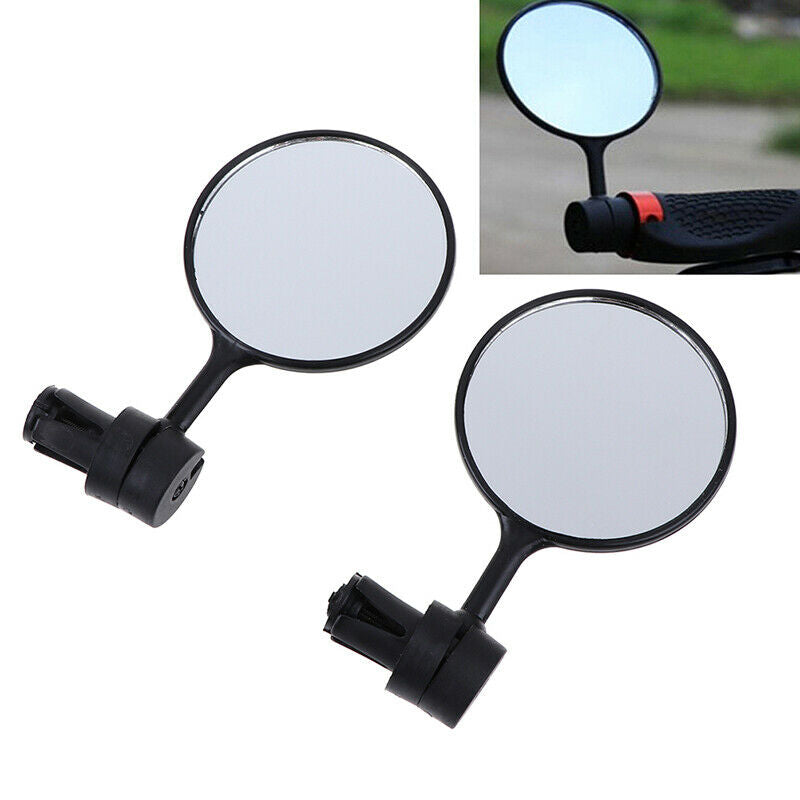 2 pcs/lot Universal Rotate Cycling Bike Handlebar Rear View Glass Adjust^.l8