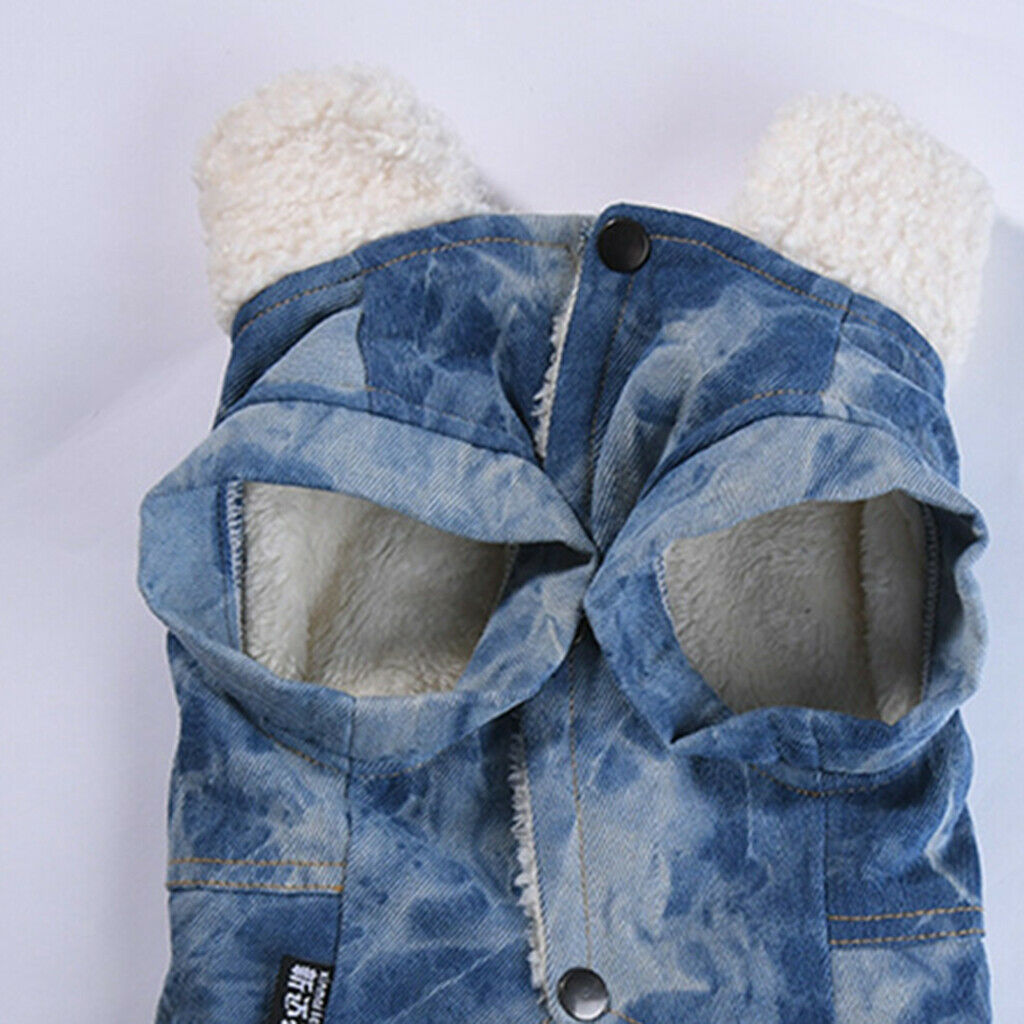 Puppy Winter Jacket Dogs Soft Jacket Apparel For Animals Puppies Blue-M