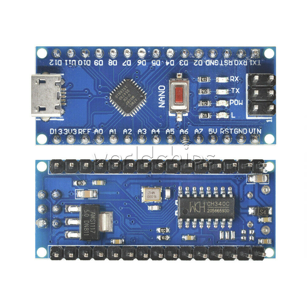 Nano V3.0 Micro USB Micro-Controller ATmega328 5V 16M CH340G Driver For Arduino