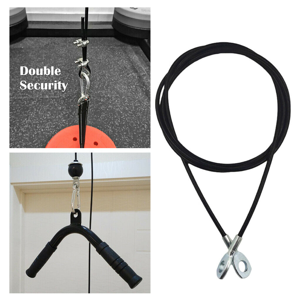 2m Adjustable Fitness DIY Pulley Cable Rope Triceps Training Gym Accessories