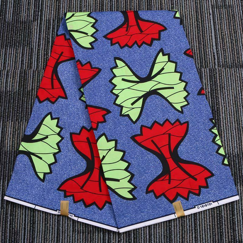 1 Yard African Ethnic Polyester Calico Garment Fabric DIY Sewing Craft Material