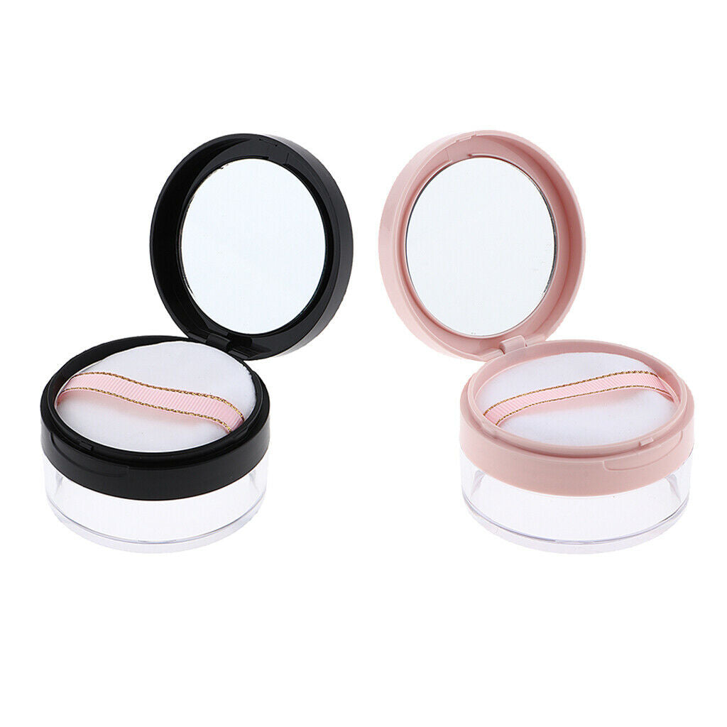 2pcs Empty Loose Powder Case Blush Storage Container Talcum Powder Jar 20g