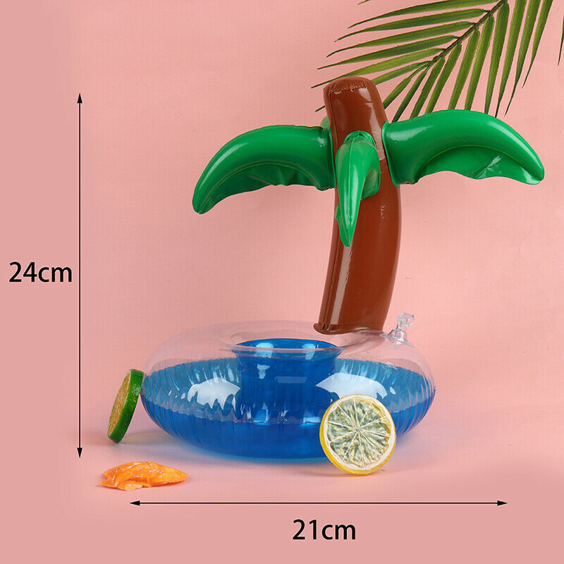 Mini Inflatable coconut tree Pool Float Toys Drink Float Cup Holder Party Toys