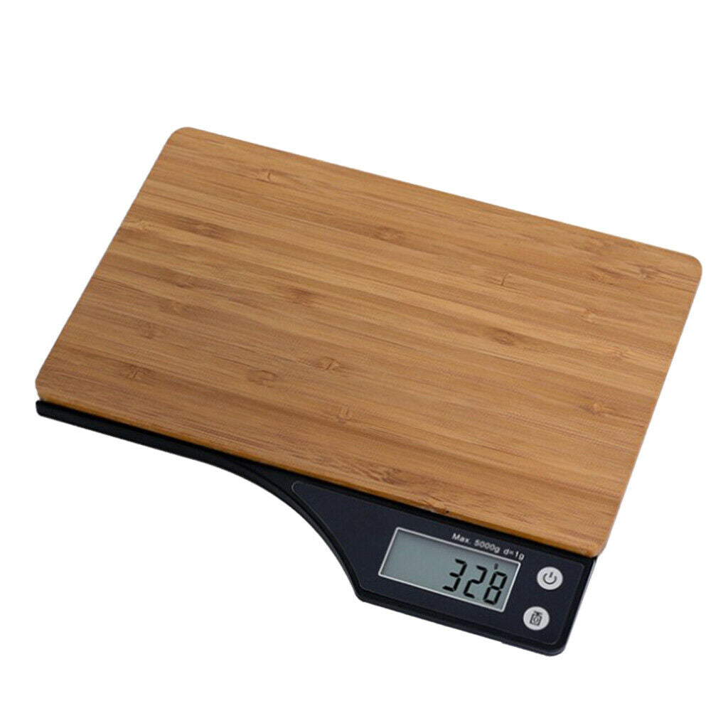 Digital Food Scale,Natural Bamboo Platform,11lbs Capacity for Kitchen Scale