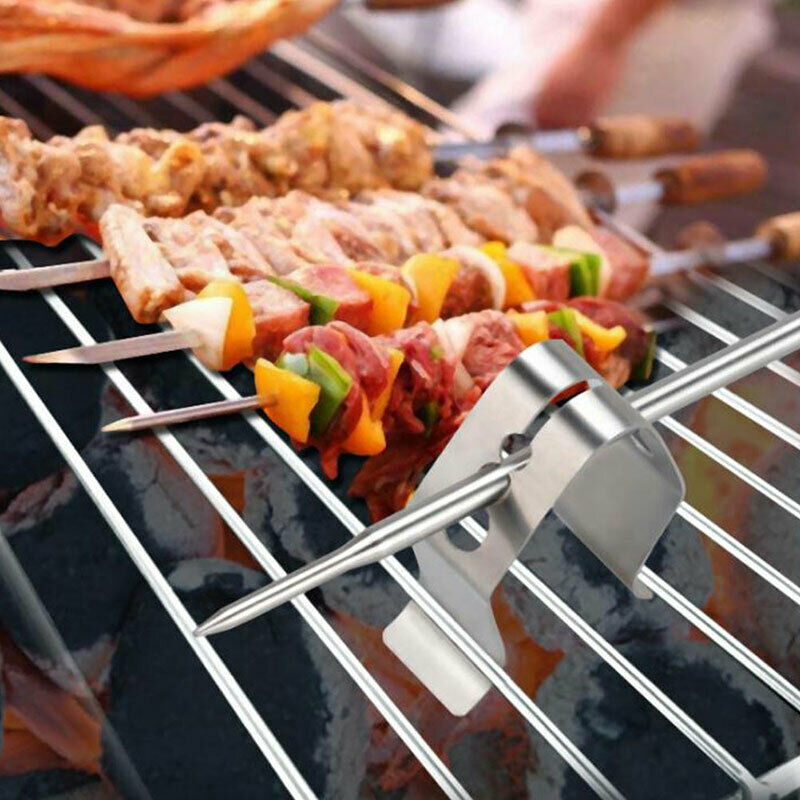 2PCS/set Stainless Steel BBQ Thermometer Probe Clip Holder Kitchen Access.l8