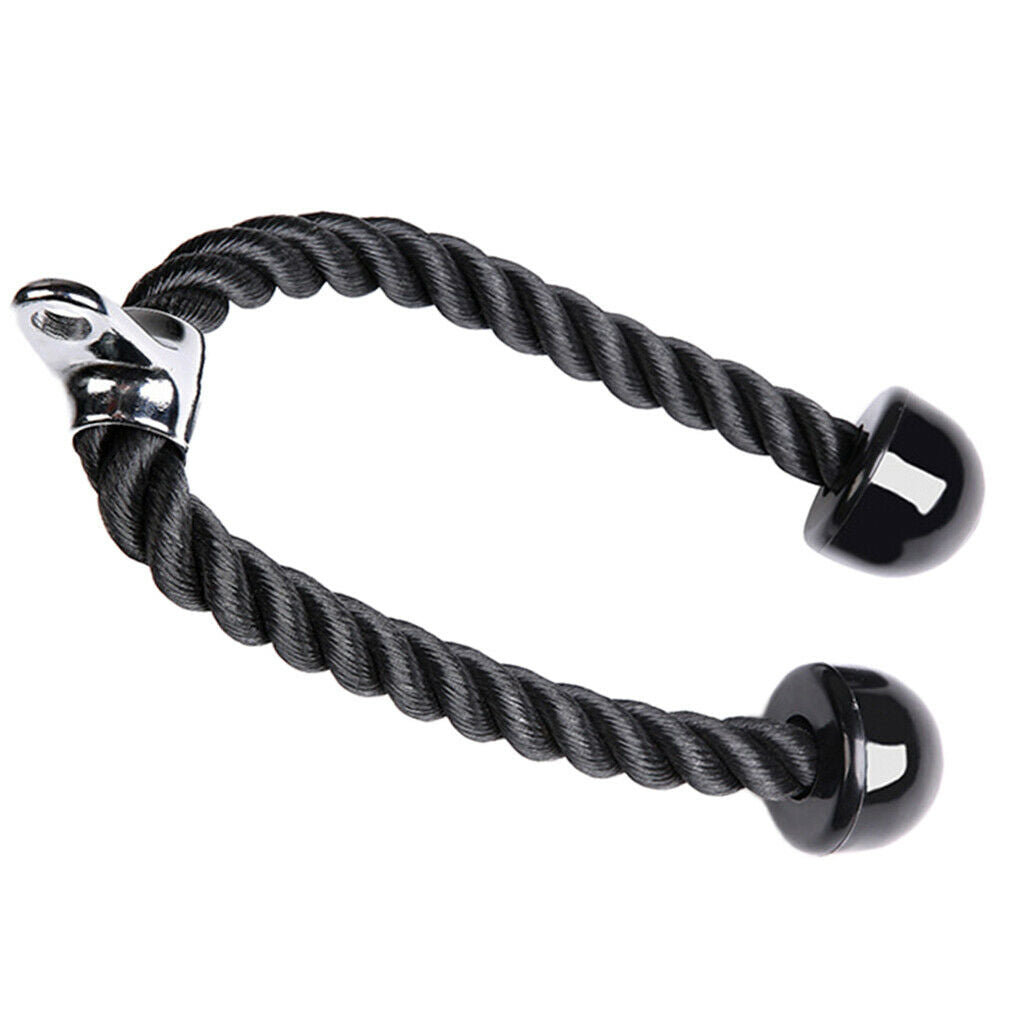 Fitness Triceps Rope Abdominal Cable Attachment Heavy Duty Nylon Rope Black