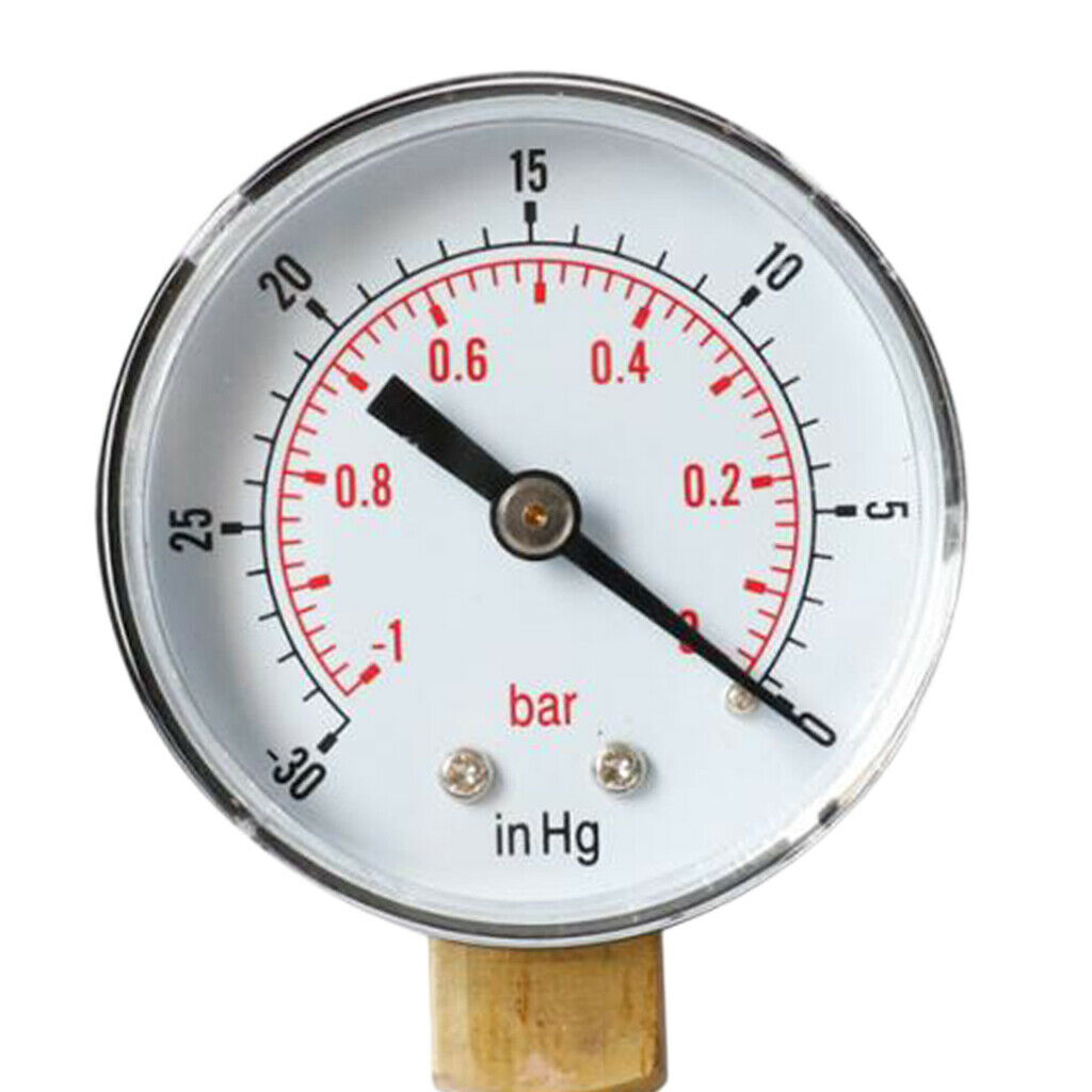 1 Pc TS-Y50 Series Radial Pressure Gauge for Oil Air Water -1-0bar -30-0inhg
