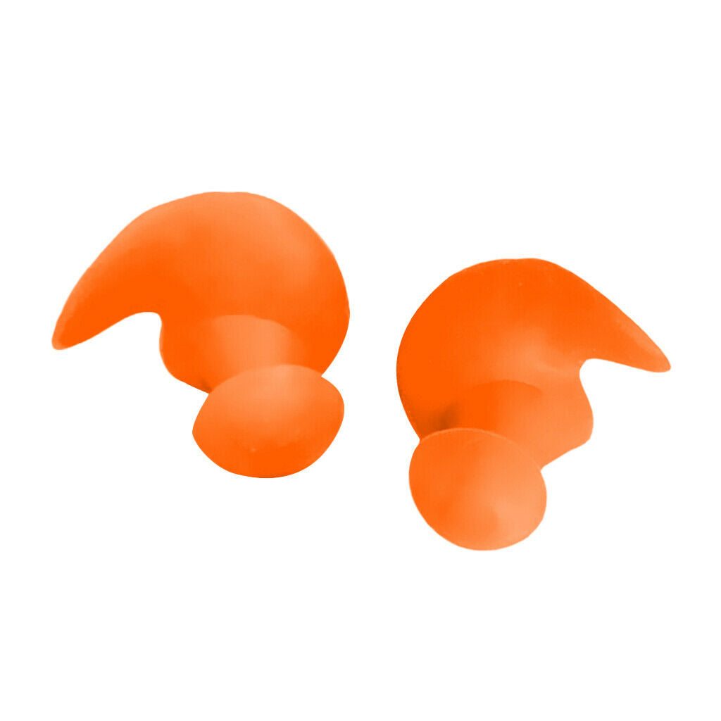 2 Pair Silicone Spiral Swimming Ear Plug Hearing Protector with Case 25mm