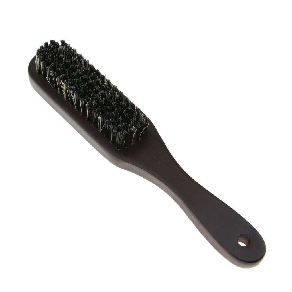 Men Beard Brush Natural Bristles Hair Mustache Shaving Grooming Brush Hard Wood