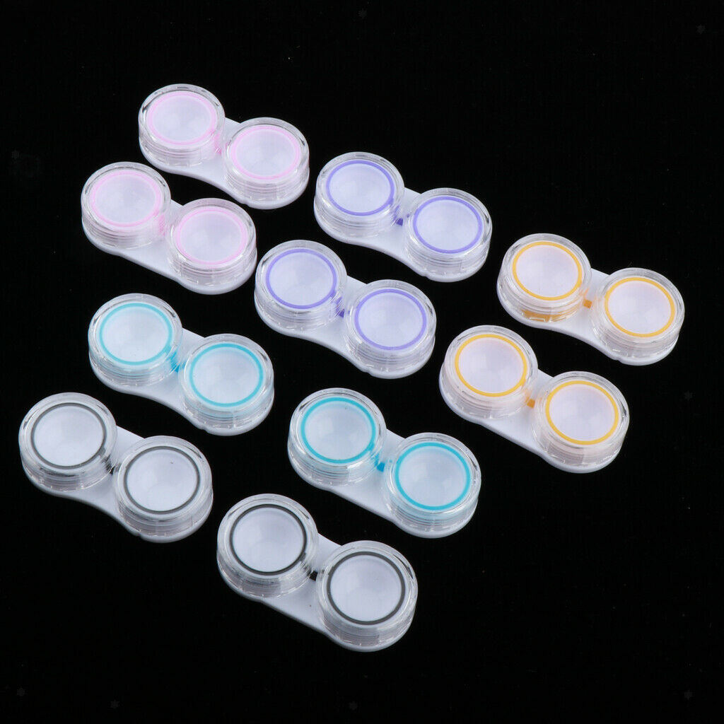10Pcs Small  Lens Case Box Holder Container Storage for Home Travel
