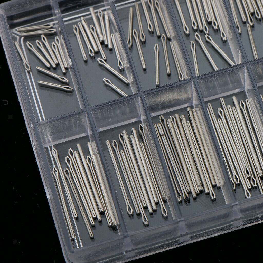 180 Pieces Stainless Steel Watch Band Double Flange Bars Strap Link Cotter Pins