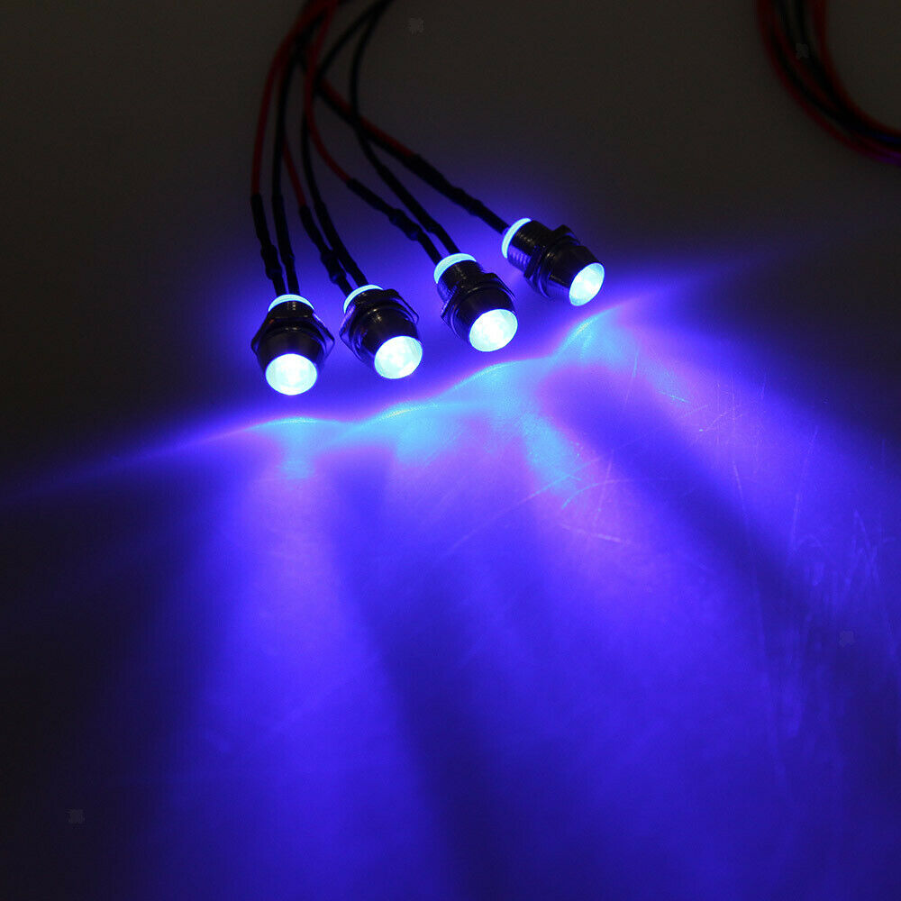 5mm Tail Lights Turn Signal Lights Suit for 1:10 RC Car Color Blue Red White