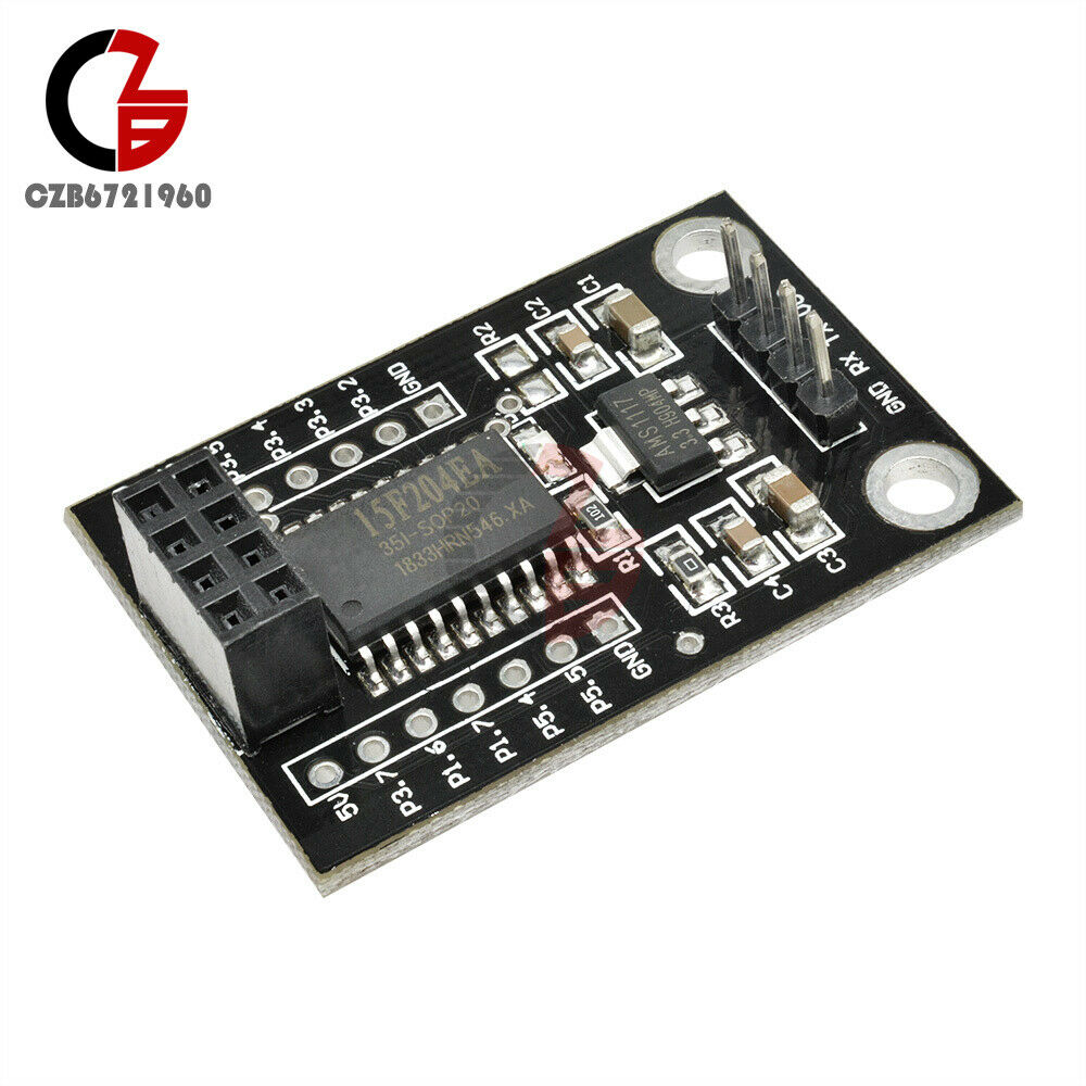 STC15F204 Development Board Wireless NRF24L01 Module I/O UART Serial 3.3V 5V