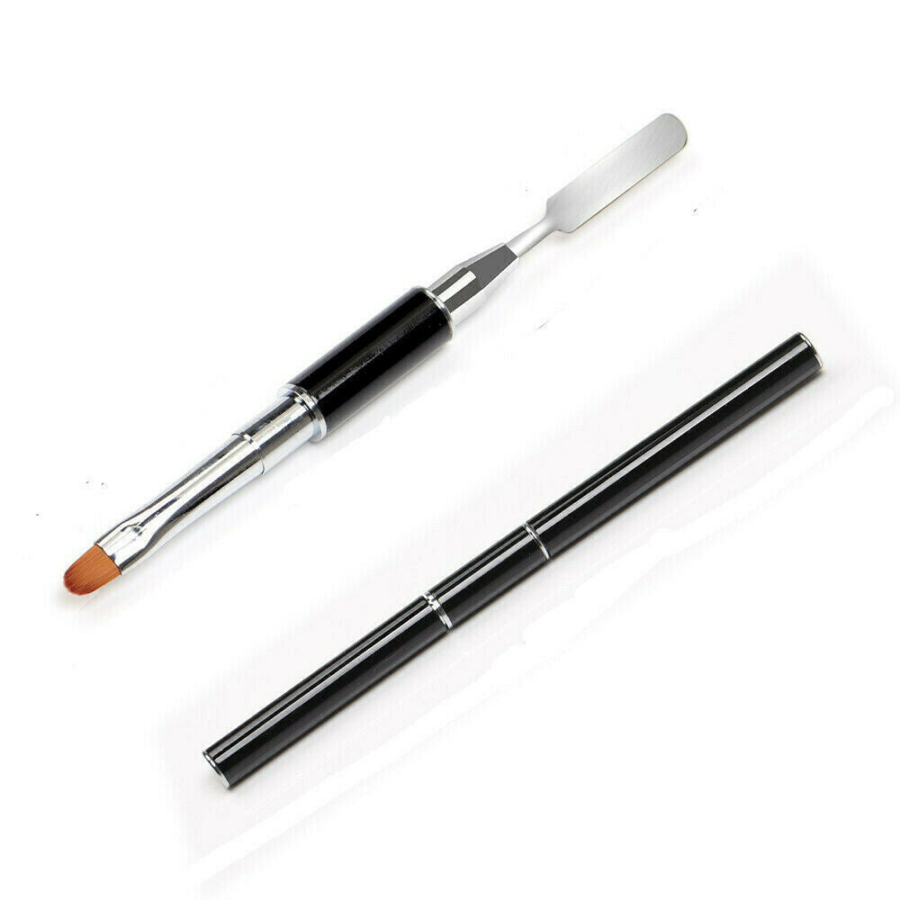 Professional Dual-ended Painting Pen Spatula Drawing UV Gel Brush Nail Art Pen@