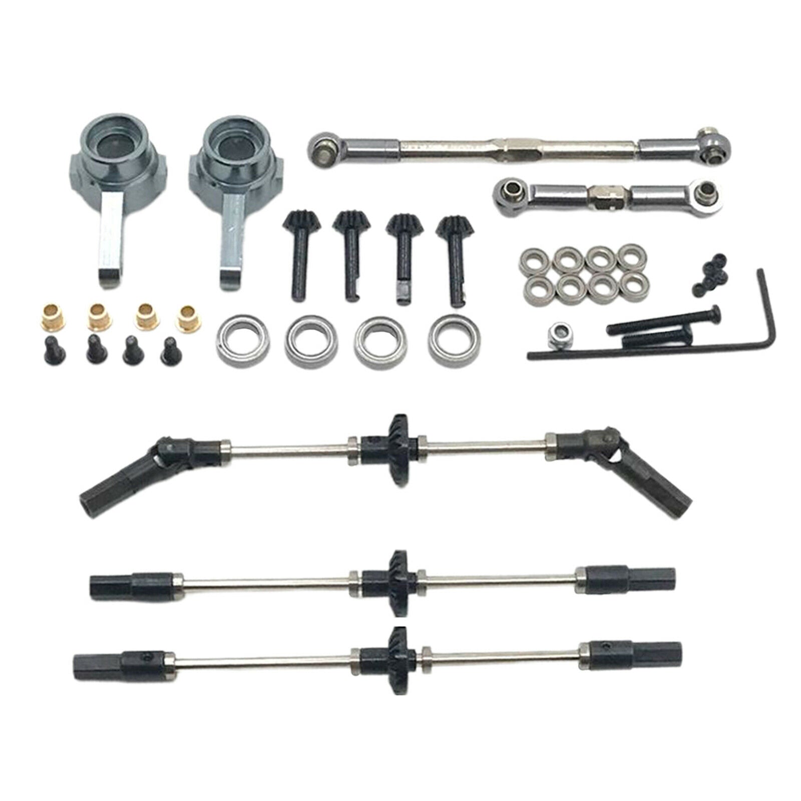 Upgrade Bridge Axle Set for WPL B16 B36 Q60 1:16 RC Truck Car Steering Hub and