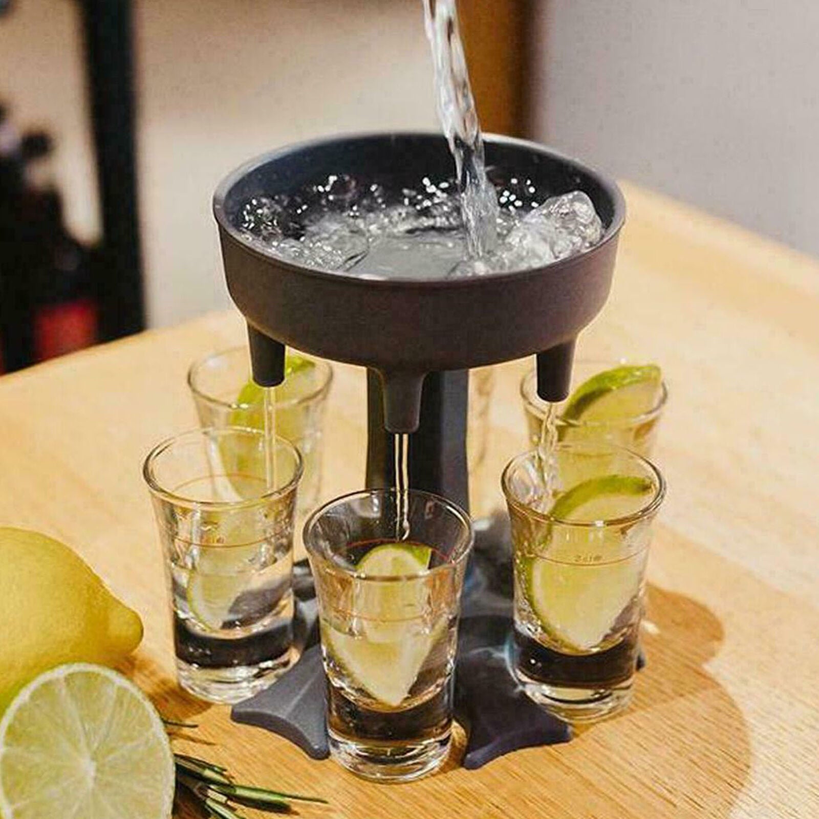 6 Shot Glass Dispenser and Holder/Liquor Dispenser Party Gifts