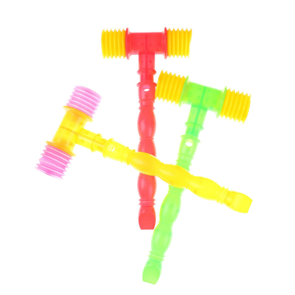 Durable Child Whistle Training Baby Handle Plastic Hammer Noisy Whistle Toys Tt