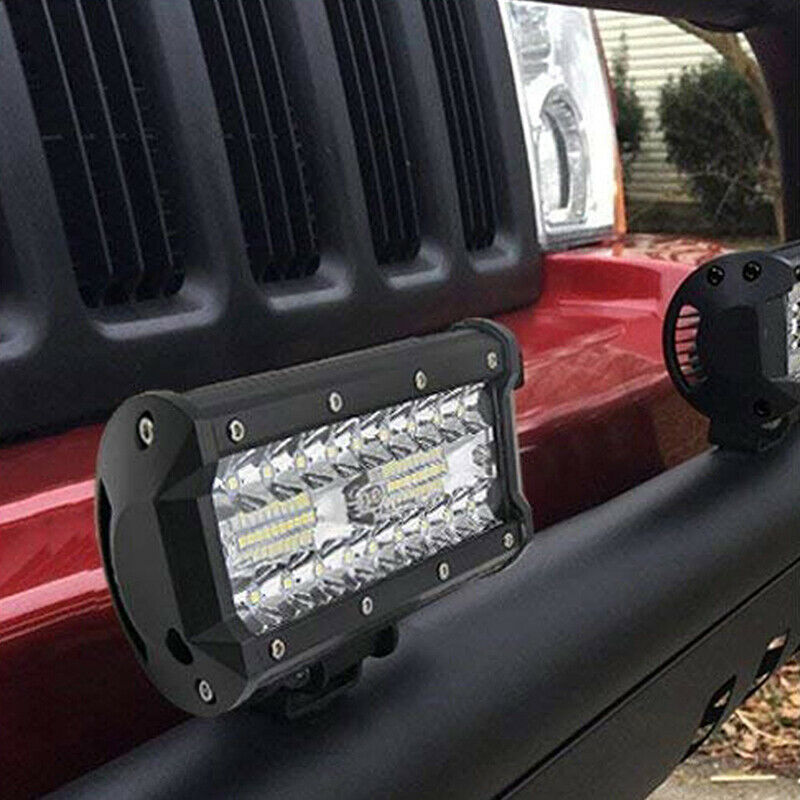 1PC Car LED Light Bar Waterproof 7 Inch 120W 40LEDs Spot Flood Combo Beam N.BDA