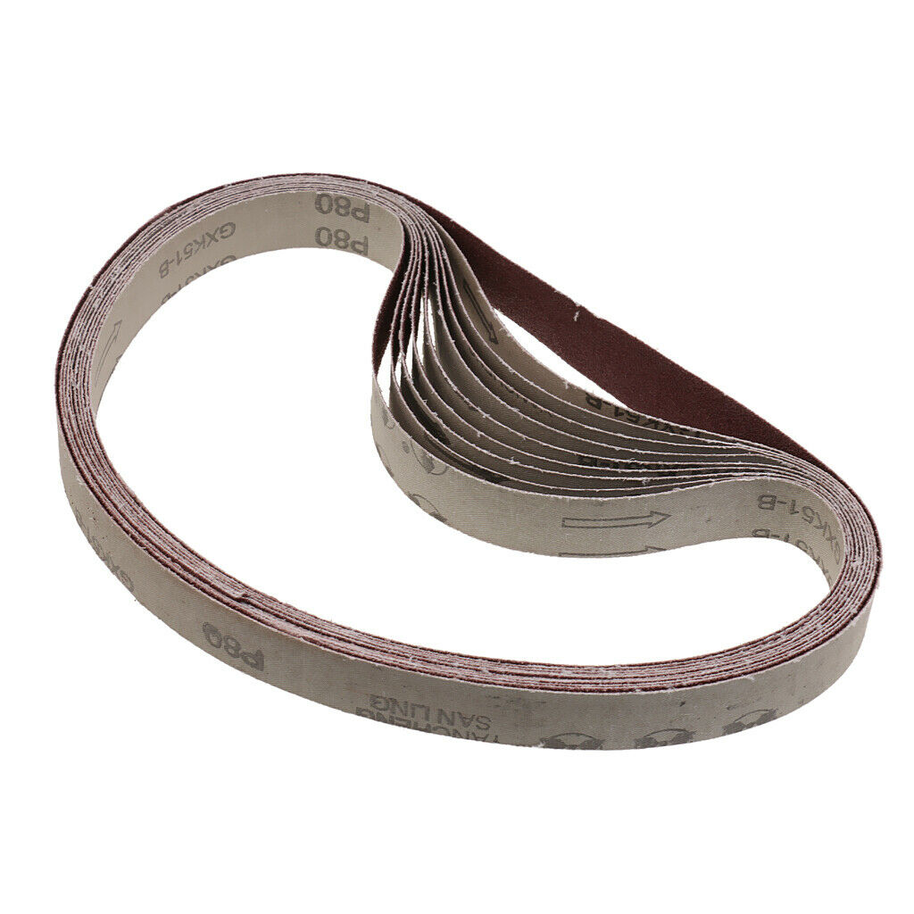 30Pcs Oxide 80 120 150 Grit 1x30" Sanding Belts Sandpaper For Belt Sander