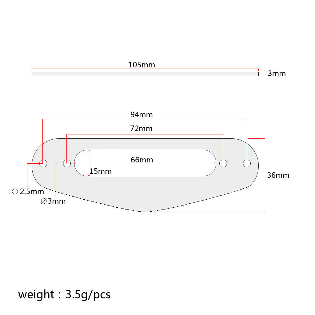 3 Pcs Maple Single Coil Neck Pickup Mounting  for Telecaster Guitar