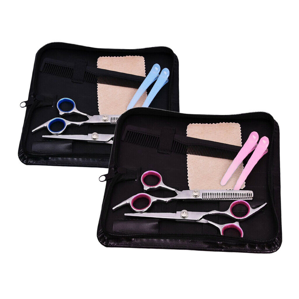 2x 6.7" Hairdressing Scissors Thinning Shears Set Salon Hair Scissors Kit