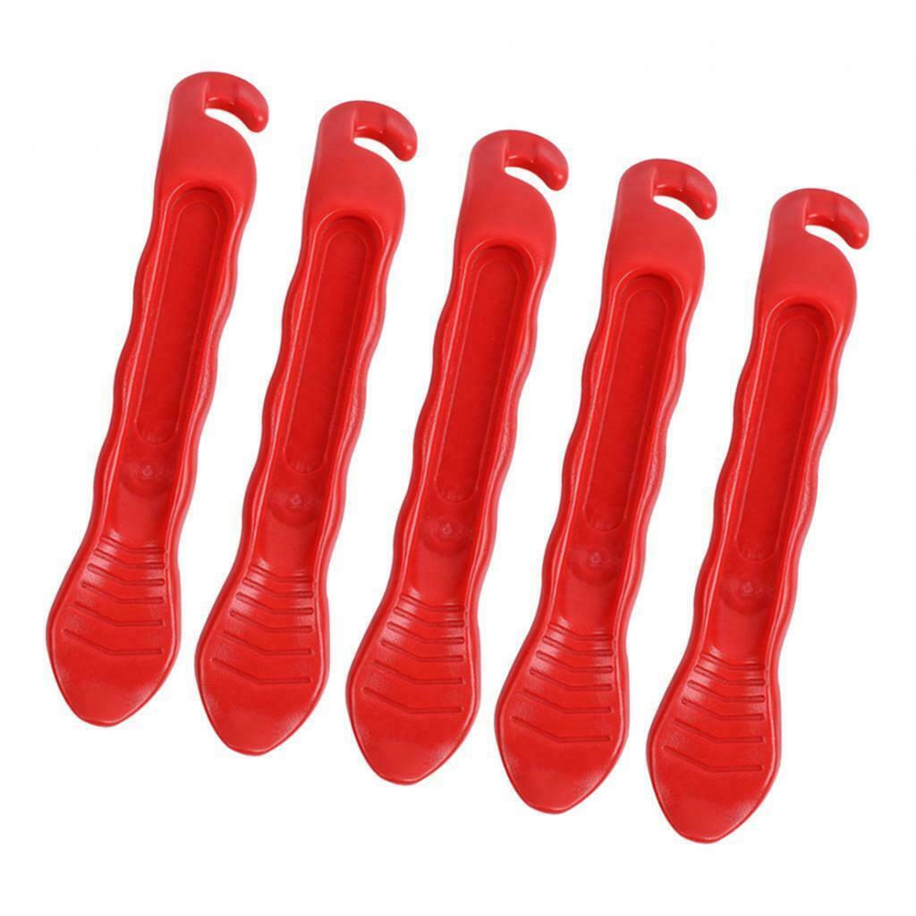 5 Pieces Bicycle Bike Tire Changer Wheel Lever Remover Repair Pry Tool Red