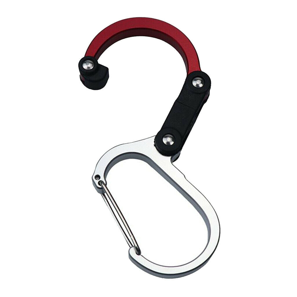 Mini Carabiner Clip Hook Keychain for Travel, Luggage, Small Bag Hanger Red